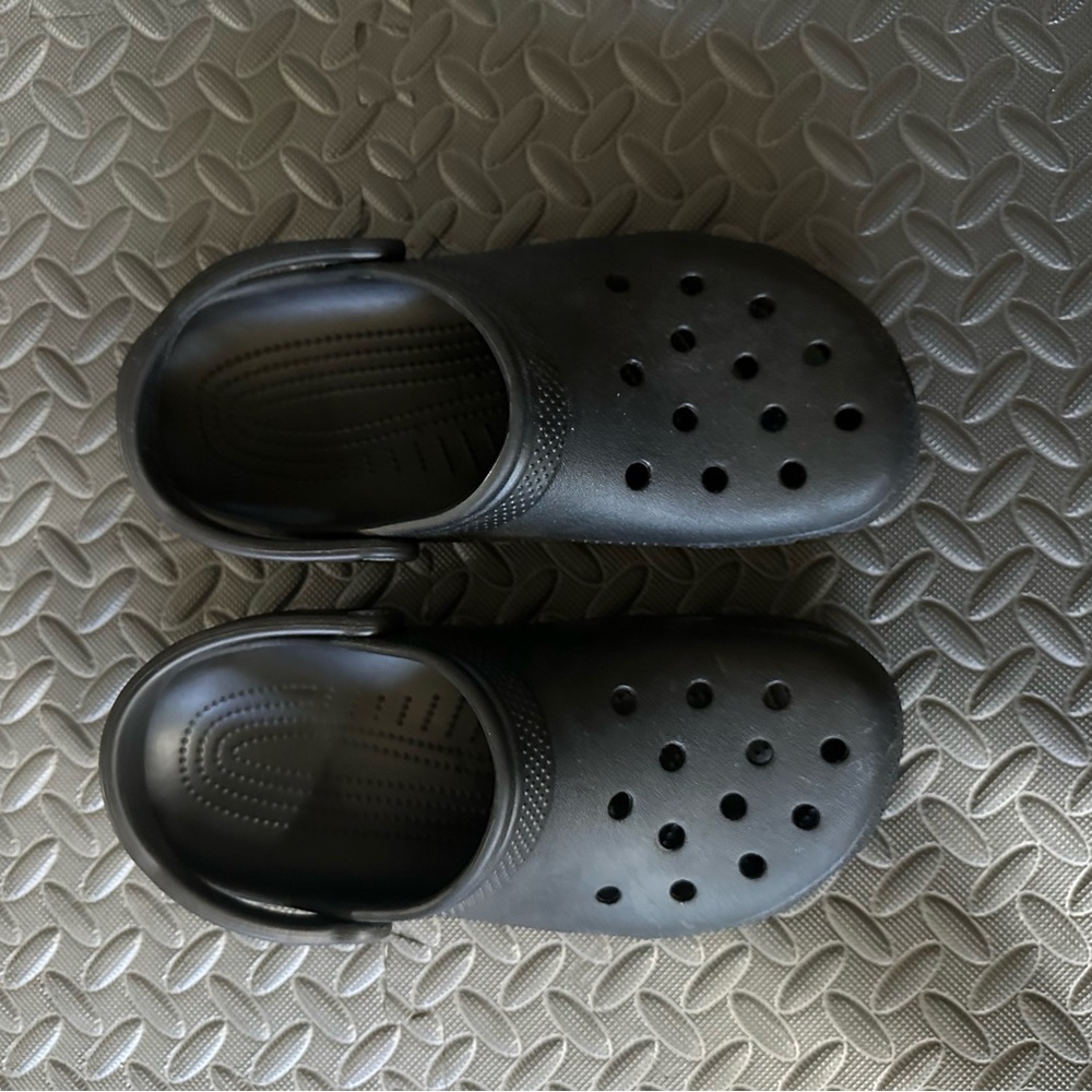 Black croc Clogs